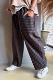 Burlington Stretch Button Pocket Barrel Pant Coffee Bean